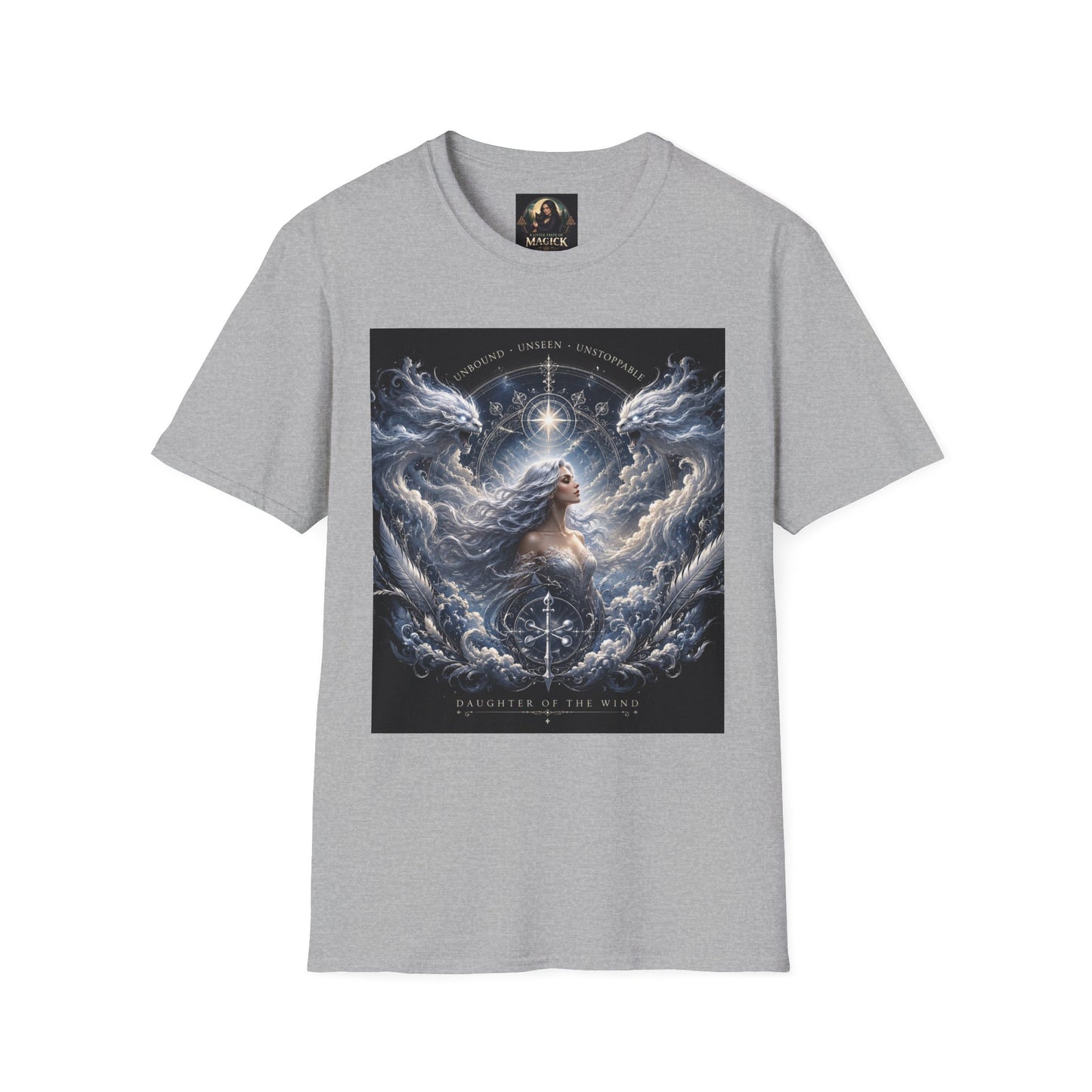 Daughter of the Wind – Celestial Air Goddess Fantasy Unisex Softstyle T-Shirt