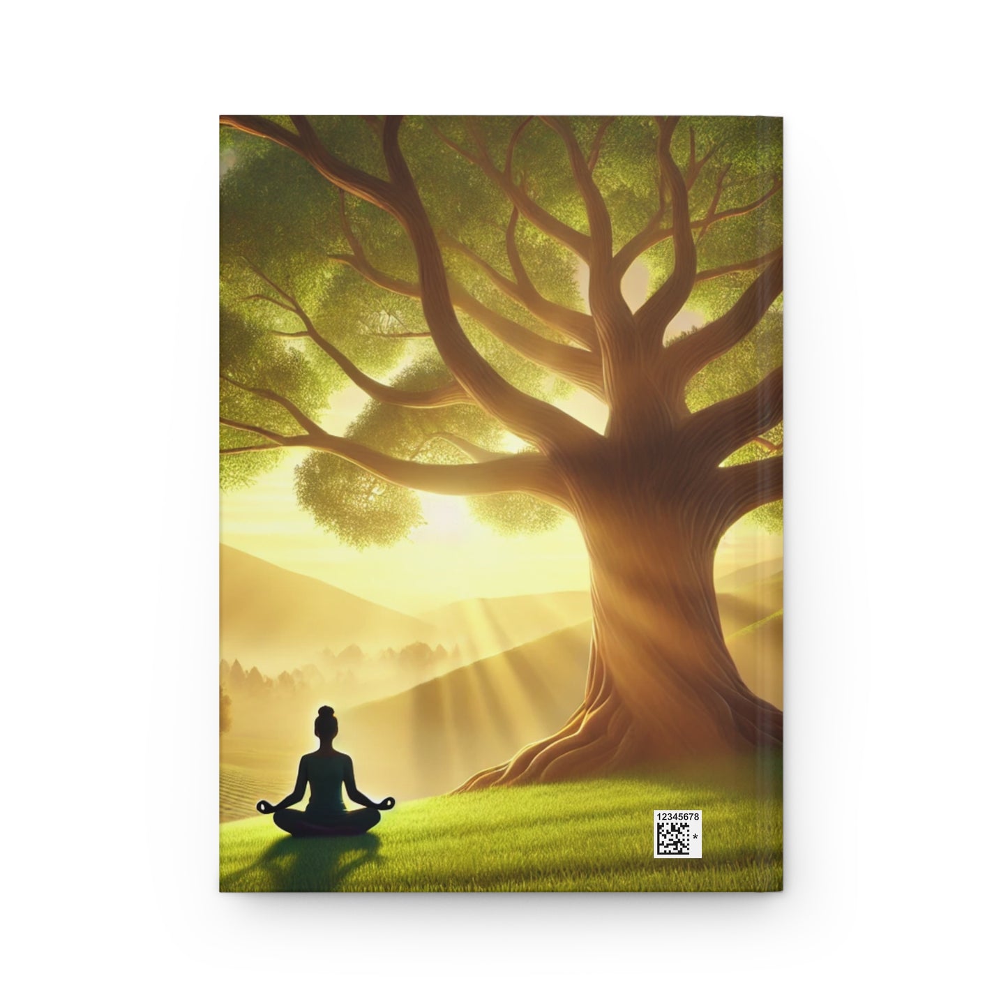 Golden Light Meditation Tree Hardcover Journal – Matte Spiritual Notebook