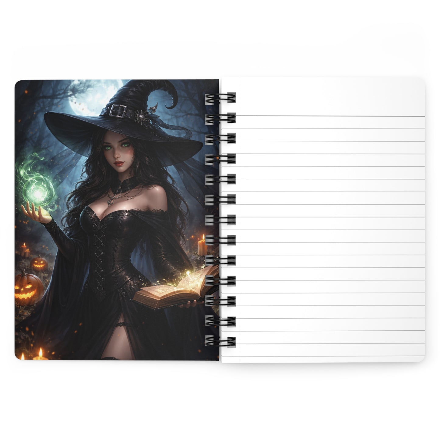 Enchanted Moonlit Witch Spiral Journal