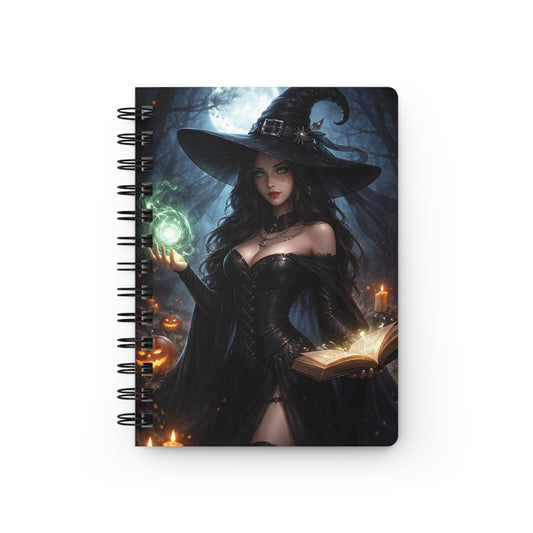 Enchanted Moonlit Witch Spiral Journal