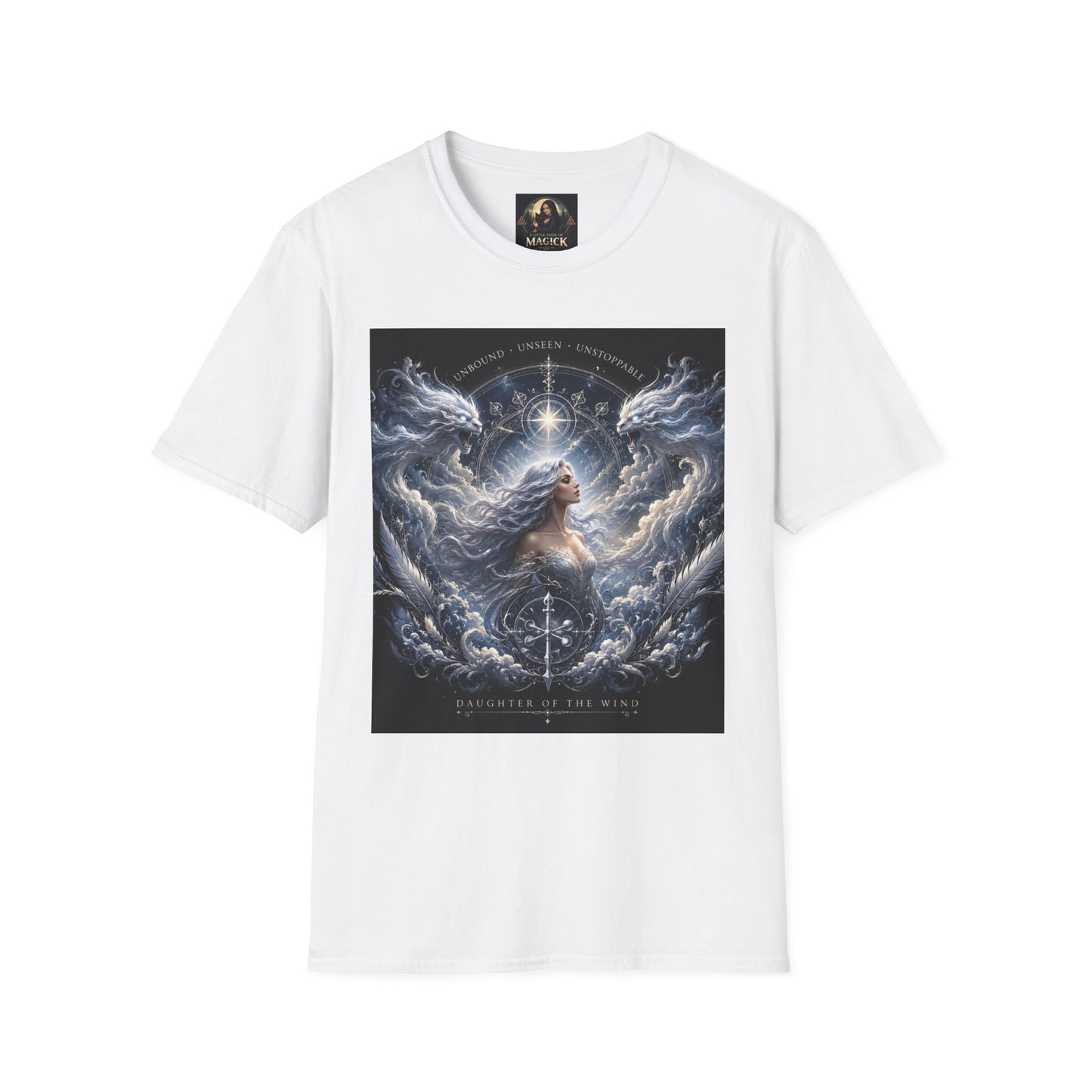 Daughter of the Wind – Celestial Air Goddess Fantasy Unisex Softstyle T-Shirt