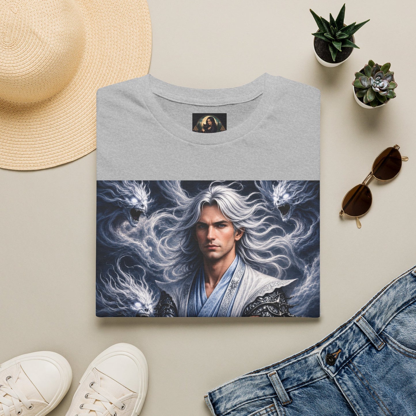 Air God Surrounded by Spirit Demons Unisex Softstyle T-Shirt
