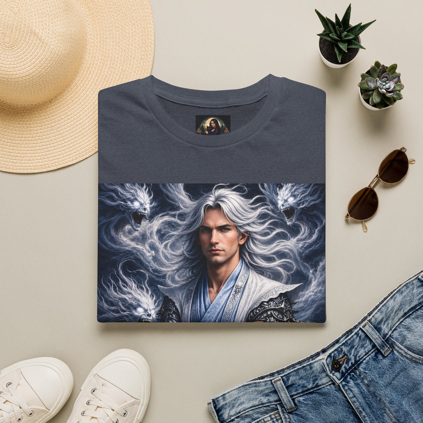 Air God Surrounded by Spirit Demons Unisex Softstyle T-Shirt