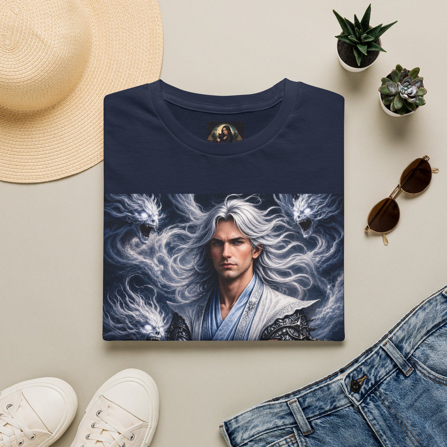 Air God Surrounded by Spirit Demons Unisex Softstyle T-Shirt