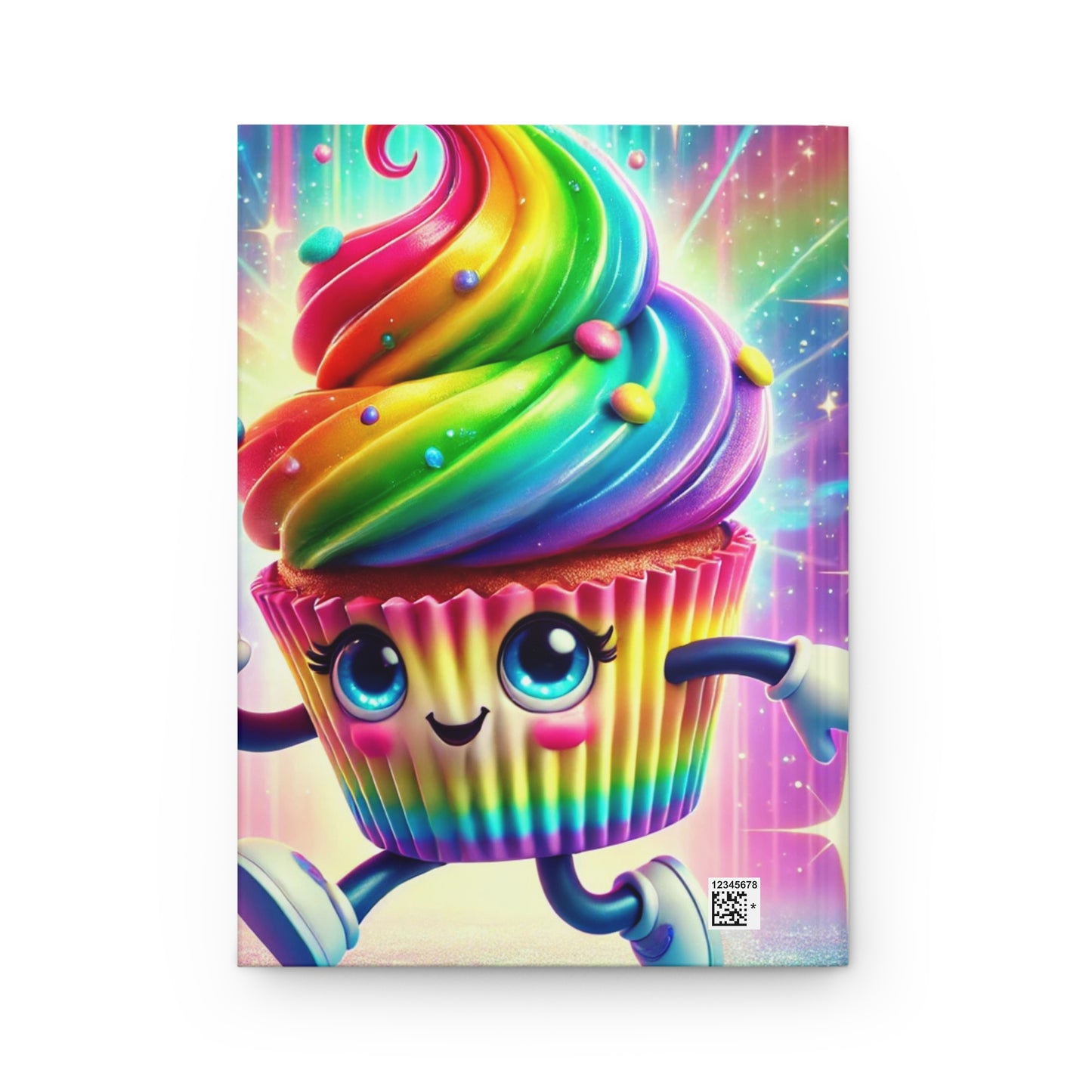 Rainbow Smiles Cupcake Hardcover Journal