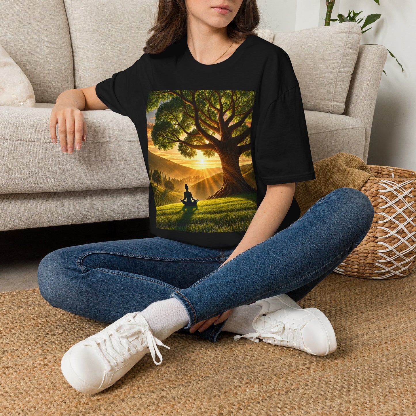 Tree of Serenity "Rooted in Peace" Unisex Softstyle T-Shirt