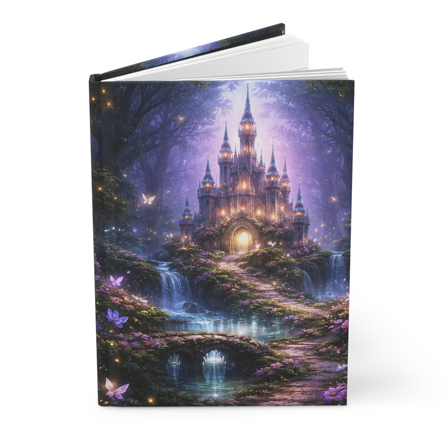 Enchanted Fairy Castle Journal – Magical Forest Hardcover Notebook, Fantasy Writing Journal
