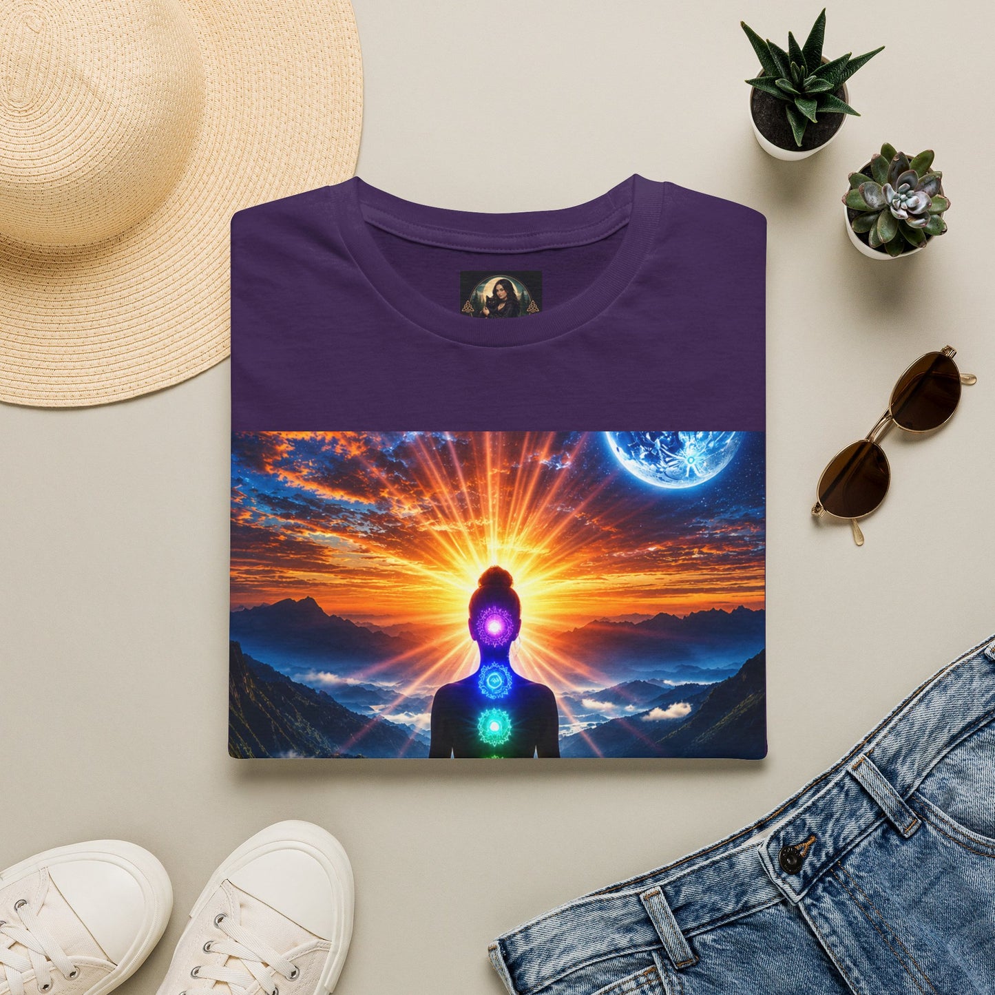 Celestial Chakra Awakening Unisex Softstyle T-Shirt