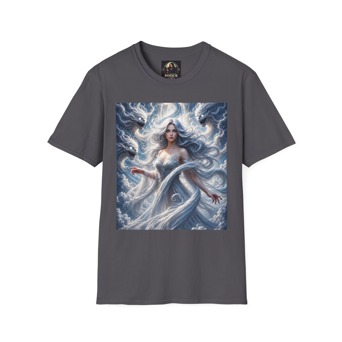 Air Goddess Surrounded by Celestial Wind Spirits Unisex Softstyle T-Shirt