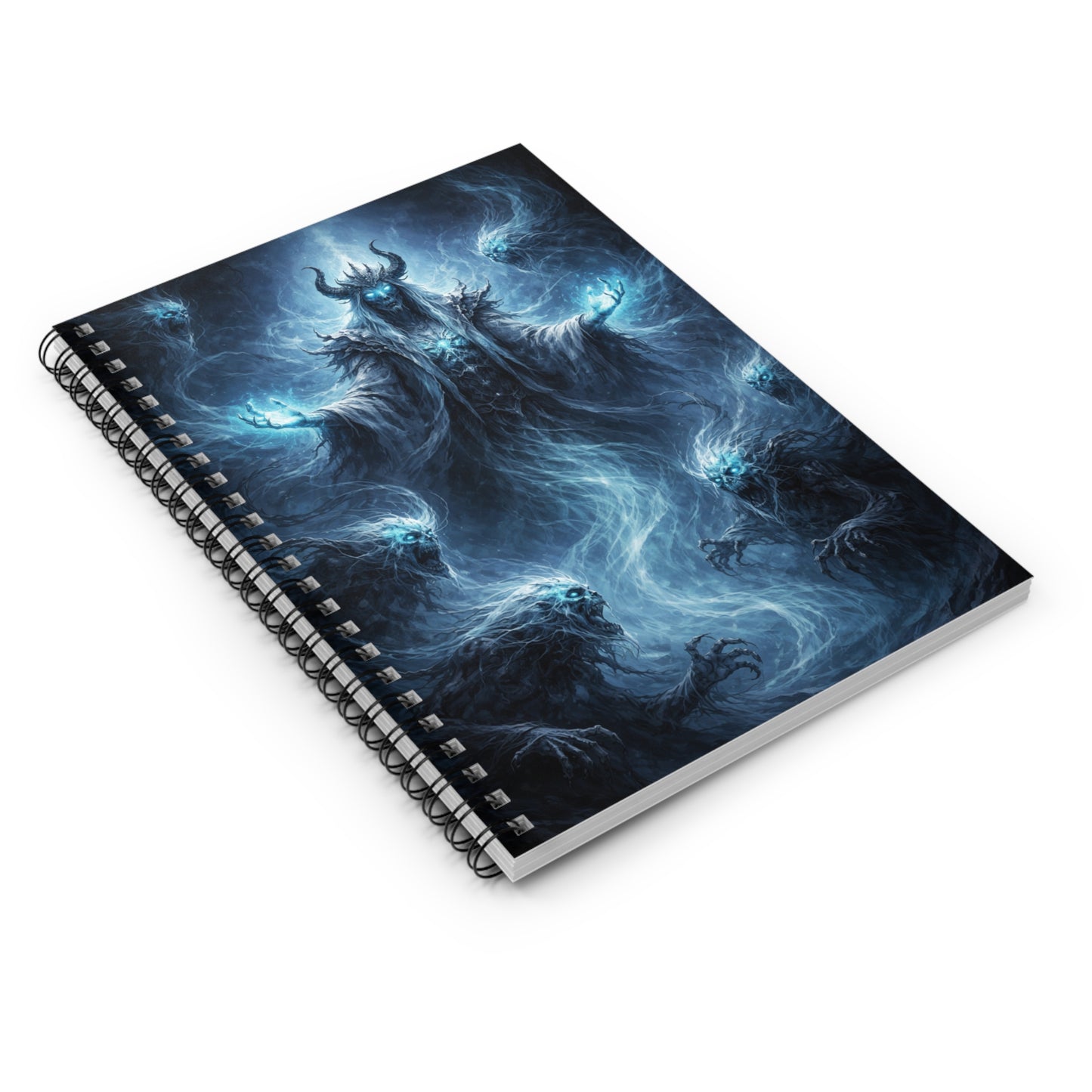 Ghostly Spirit God Spiral Notebook – Ruled Line Dark Fantasy Journal (6" x 8")