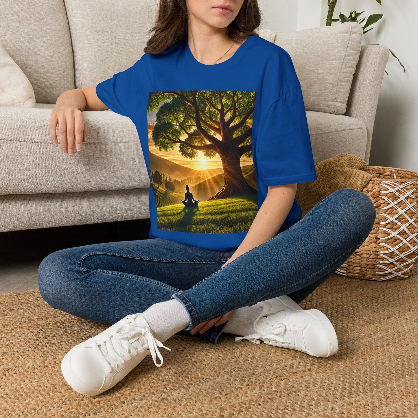 Tree of Serenity "Rooted in Peace" Unisex Softstyle T-Shirt
