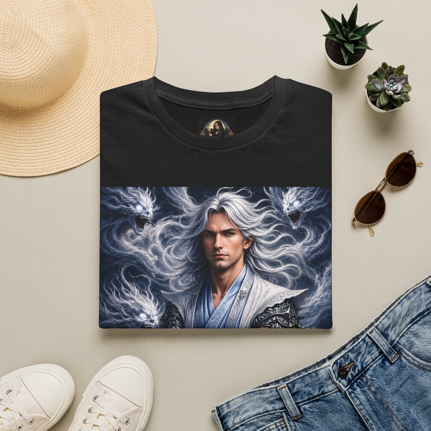 Air God Surrounded by Spirit Demons Unisex Softstyle T-Shirt
