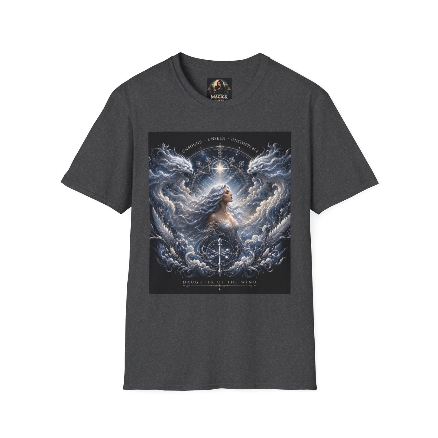 Daughter of the Wind – Celestial Air Goddess Fantasy Unisex Softstyle T-Shirt