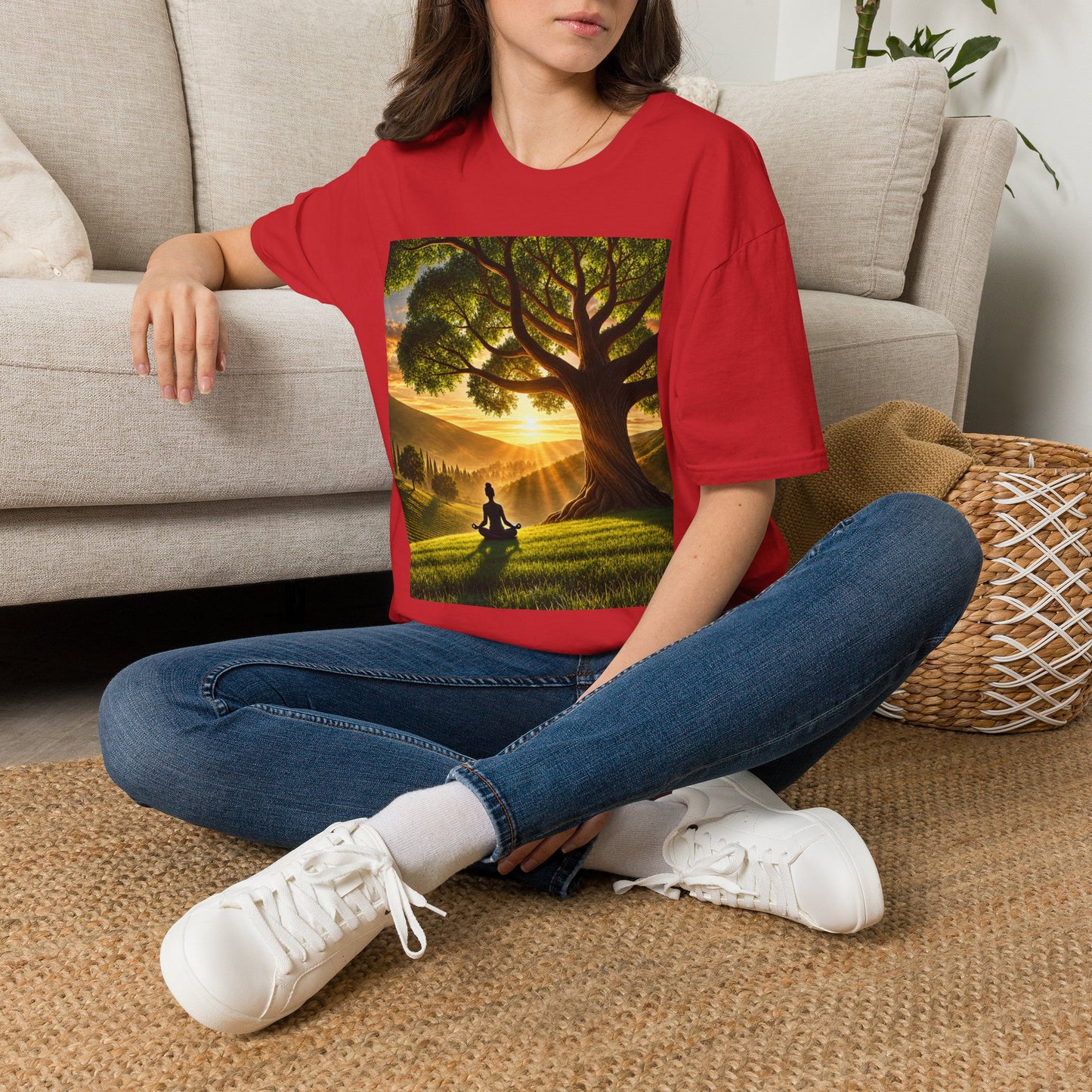 Tree of Serenity "Rooted in Peace" Unisex Softstyle T-Shirt