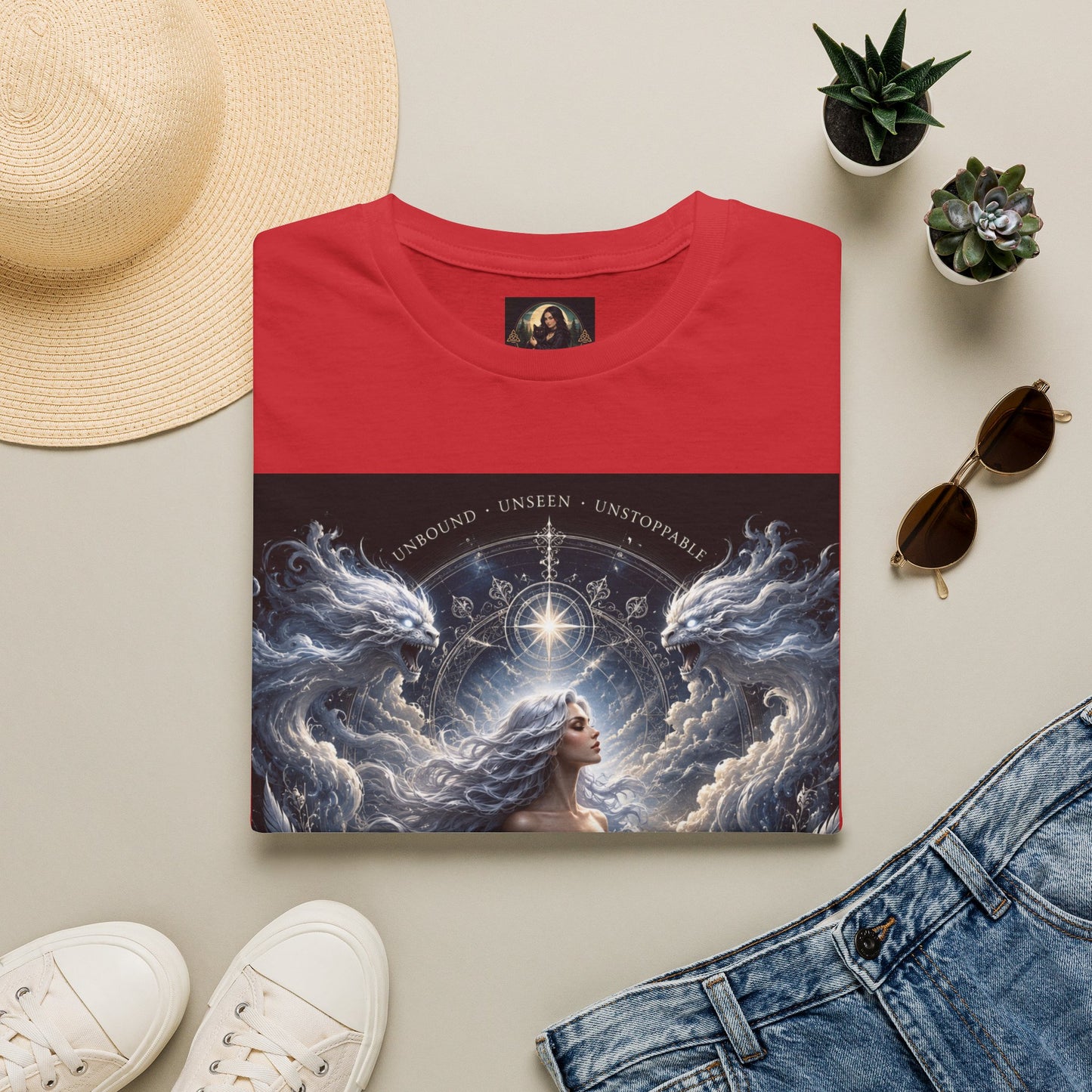 Daughter of the Wind – Celestial Air Goddess Fantasy Unisex Softstyle T-Shirt