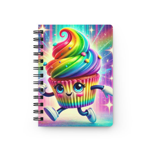 Rainbow Smiles Cupcake Spiral Bound Journal