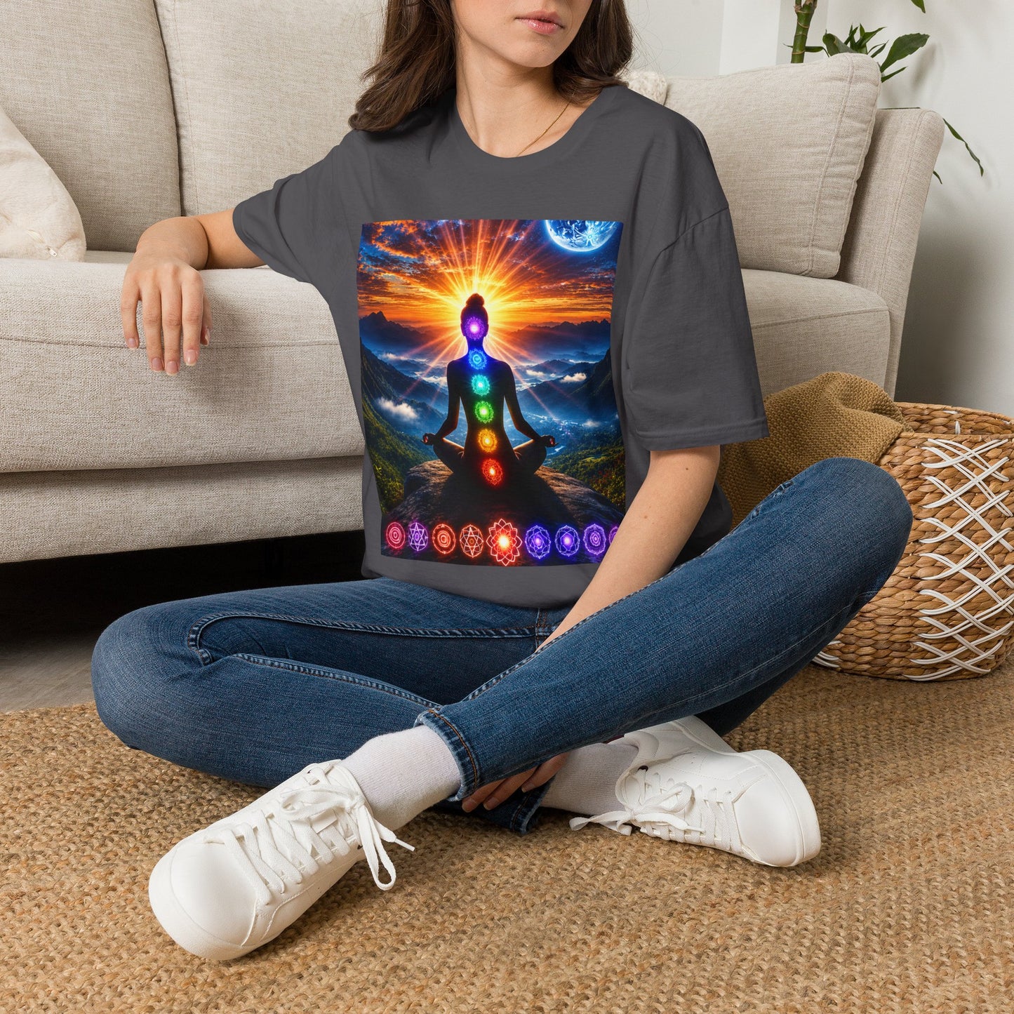 Celestial Chakra Awakening Unisex Softstyle T-Shirt