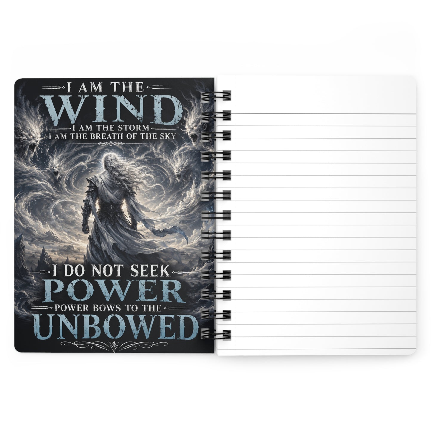 Fantasy Air God Warrior Spiral Journal