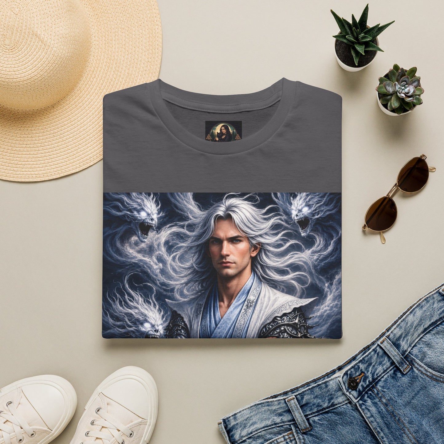 Air God Surrounded by Spirit Demons Unisex Softstyle T-Shirt