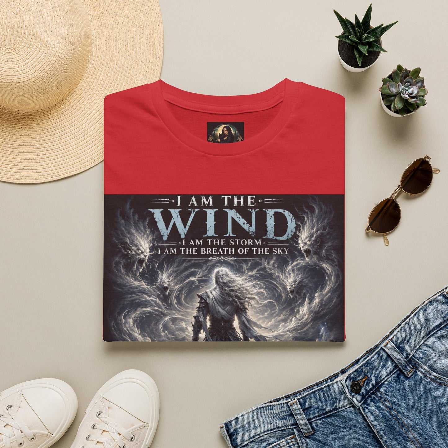 Fantasy Air God Warrior Graphic Tee