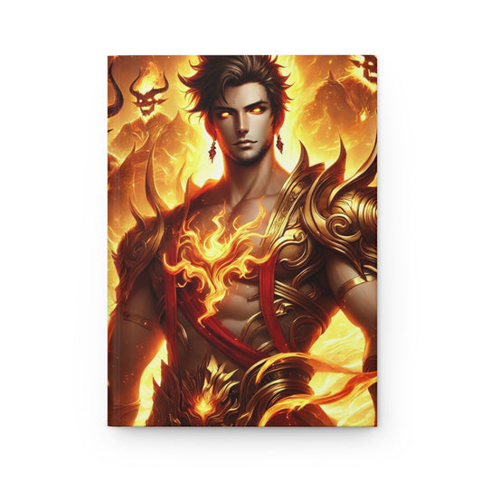 Inferno Sovereign Hardcover Journal – Fire God Matte Journal with Lined Pages