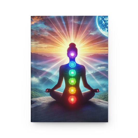 Chakra Alignment Meditation Hardcover Journal – Matte Spiritual Energy Notebook