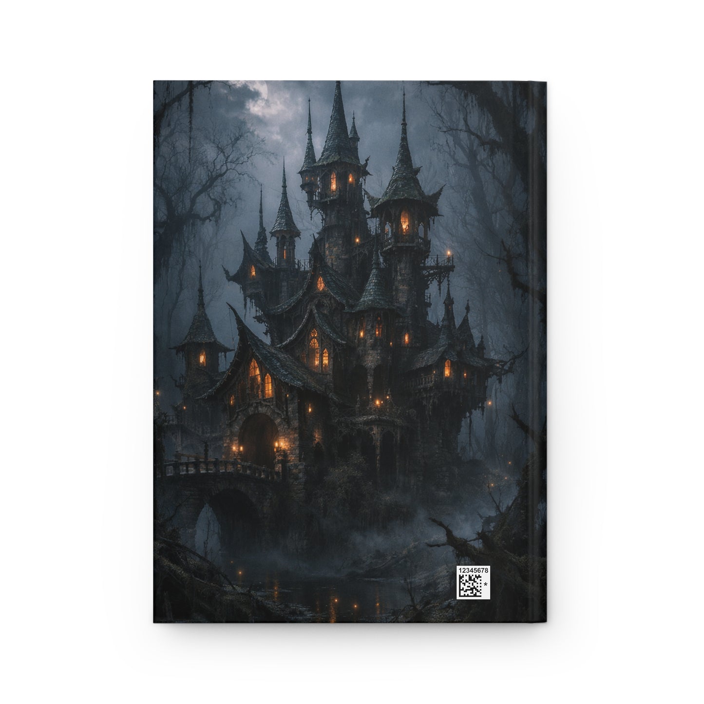 Hardcover Journal Matte – Gothic Moonlit Castle in an Enchanted Forest