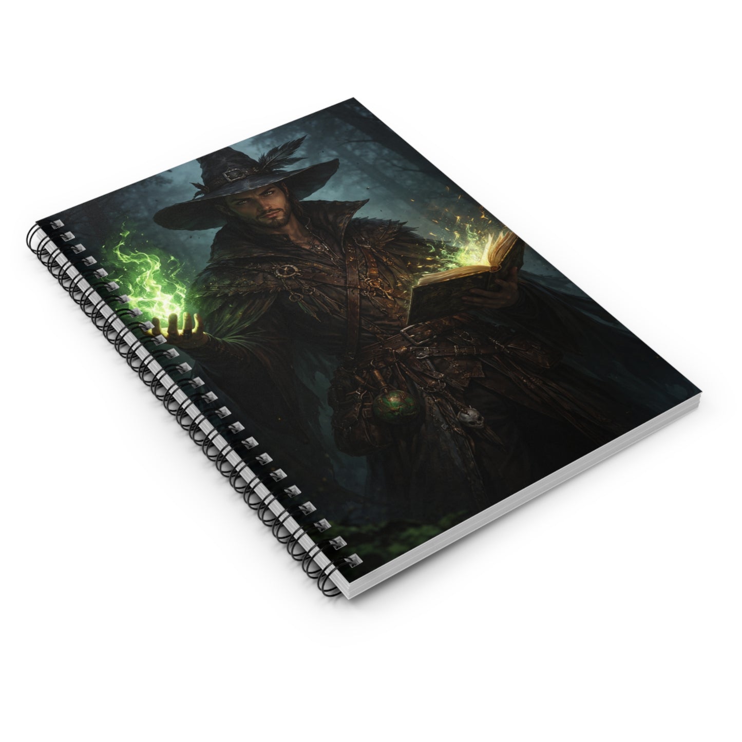 Arcane Witchcraft Spiral Notebook – Ruled Line Journal with Dark Fantasy Cover (6″ × 8″)