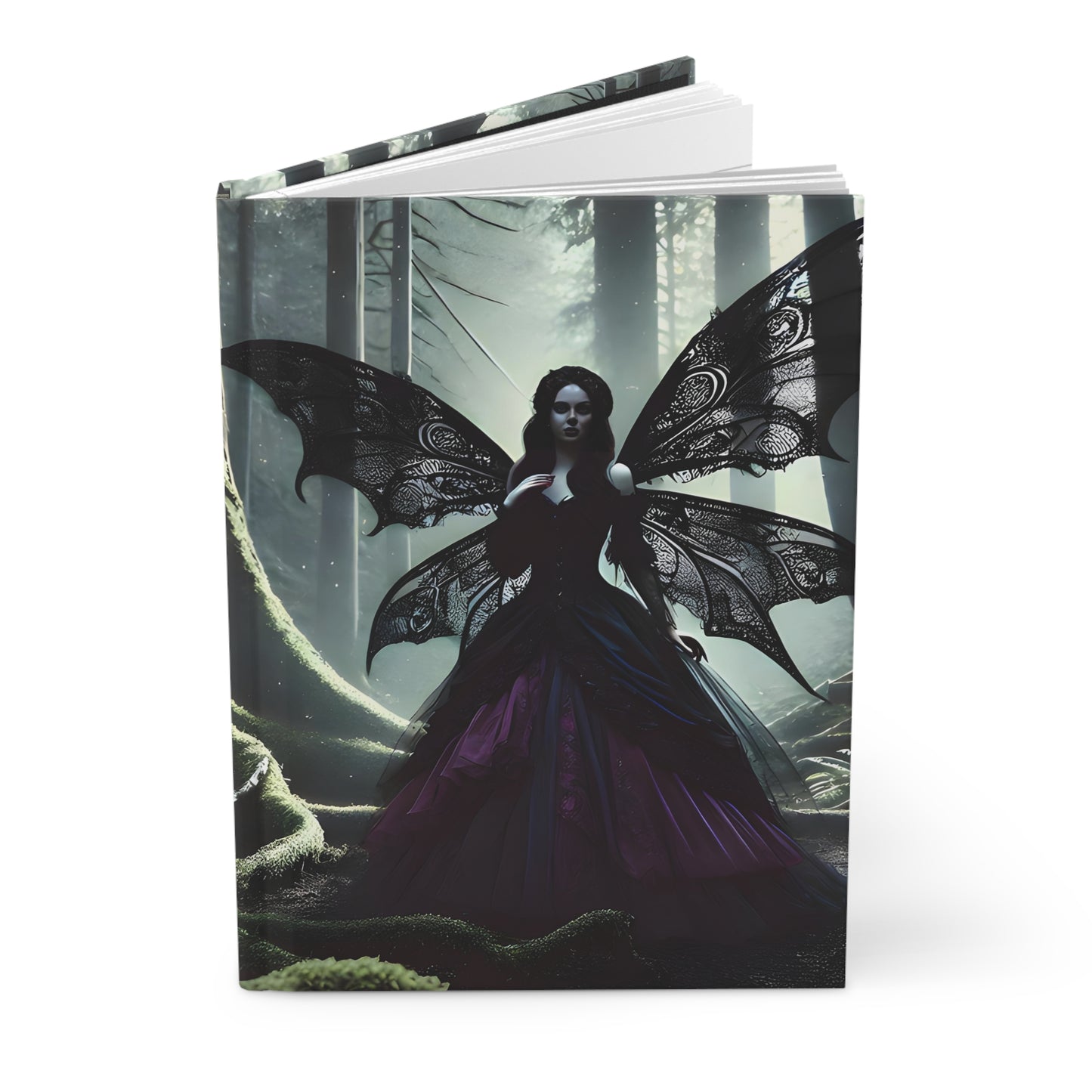 Midnight Forest Fairy Hardcover Journal – Dark Gothic Fantasy Matte Notebook