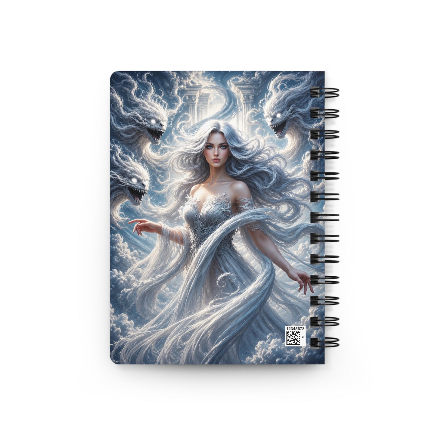 Air Goddess and Celestial Wind Spirits Spiral Bound Journal