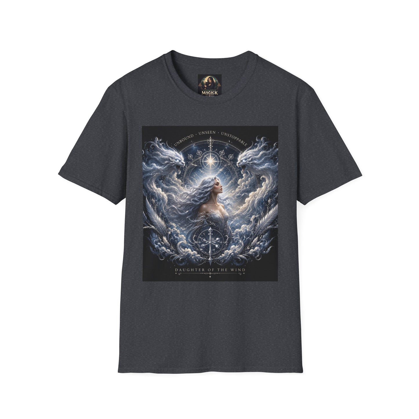 Daughter of the Wind – Celestial Air Goddess Fantasy Unisex Softstyle T-Shirt