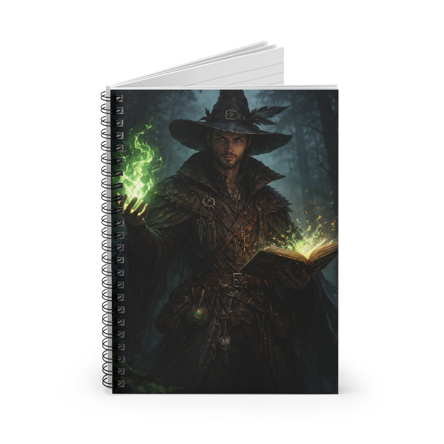 Arcane Witchcraft Spiral Notebook – Ruled Line Journal with Dark Fantasy Cover (6″ × 8″)