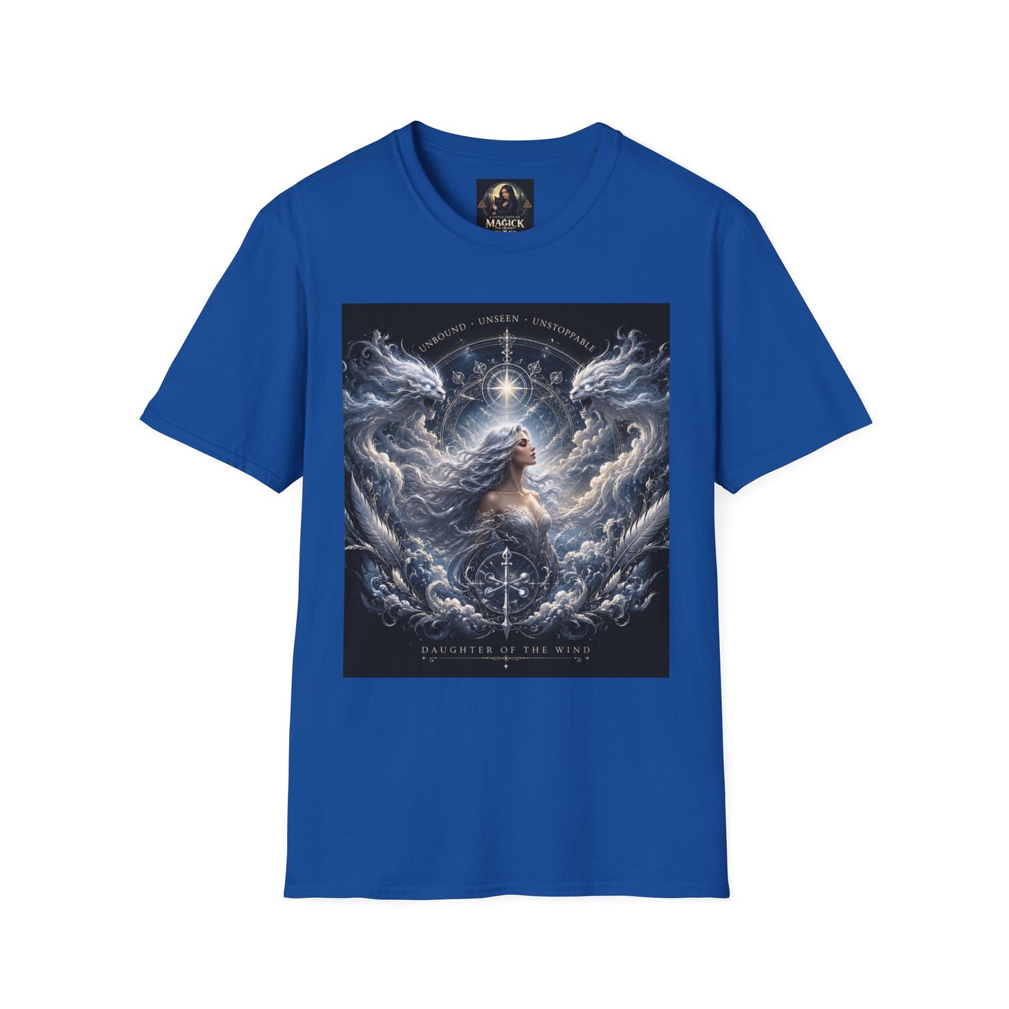 Daughter of the Wind – Celestial Air Goddess Fantasy Unisex Softstyle T-Shirt
